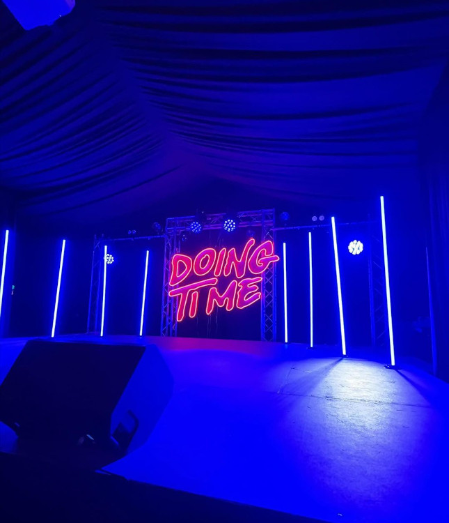 Custom Neon® colour changing stage sign @karenfromfinance