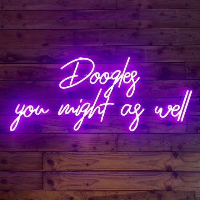 Bakery quote sign by Custom Neon® @dooglesdonuts