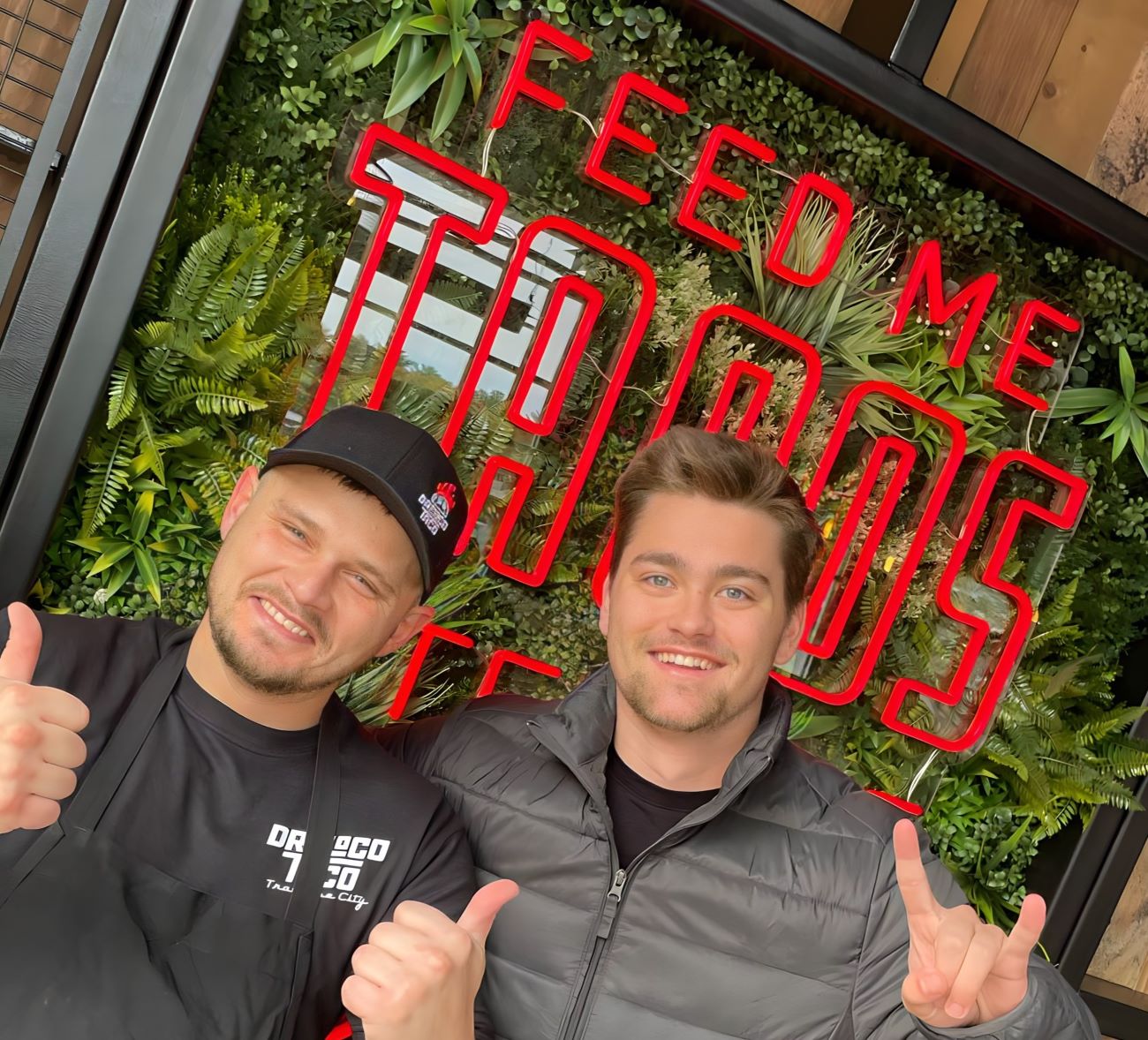 Feed Me Tacos & Tell Me I'm Pretty red Custom Neon® sign @drelocotaco