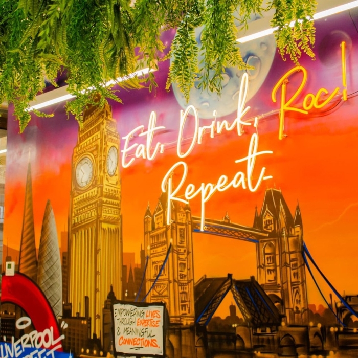 London feature wall sign by Custom Neon® @rocsearch