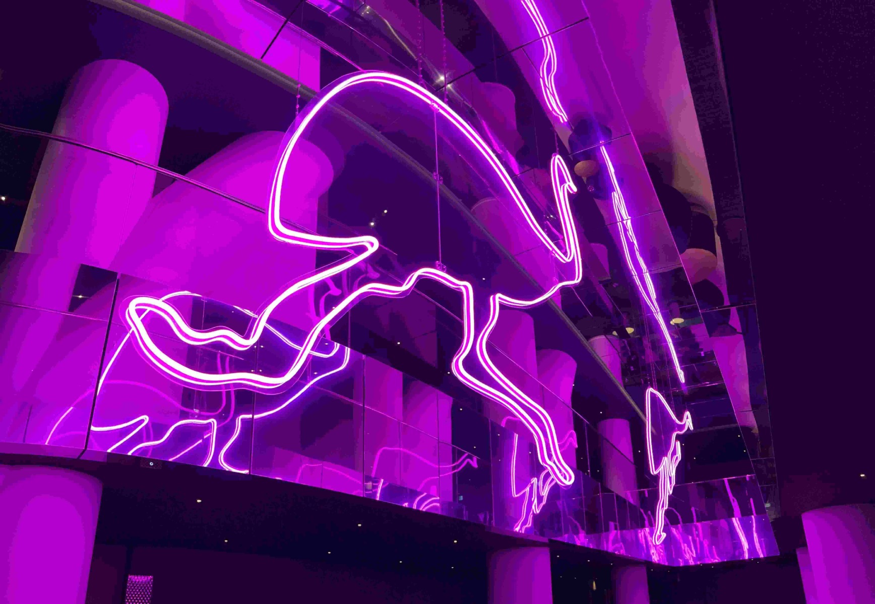 Big hotel ceiling art by Custom Neon® @wsydneyhotel