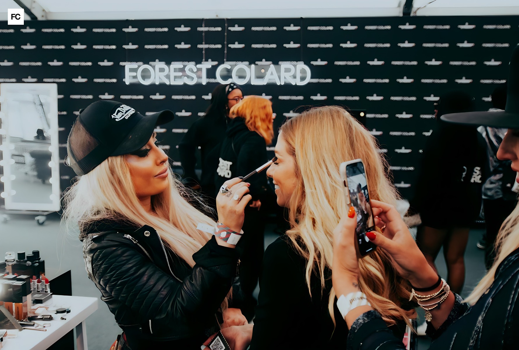 Custom Neon® sign at the brand launch for @forestcolard @strawberriesandcreem