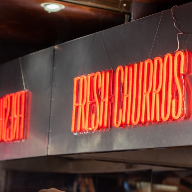 Red Fresh Churros sign by Custom Neon® @harris_and_james