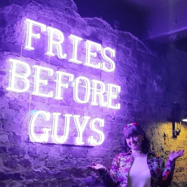 Purple Custom Neon® restaurant quote signs @brewskirestaurants