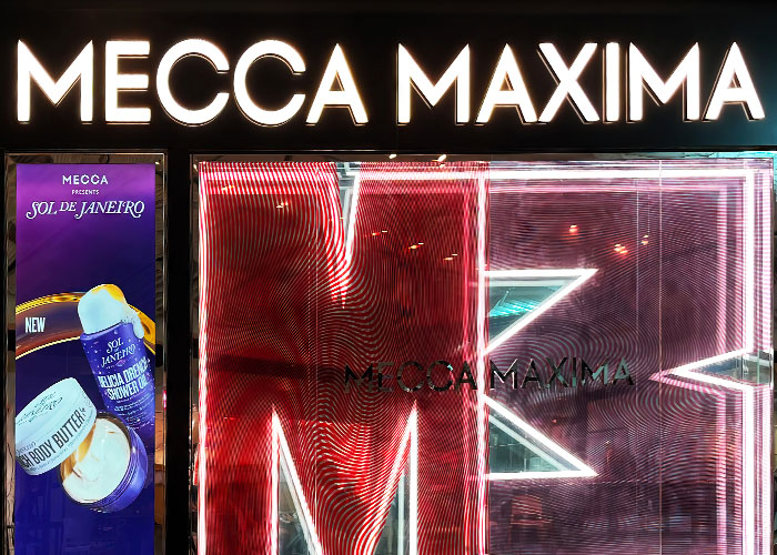 White Front & Back Lit beauty store sign