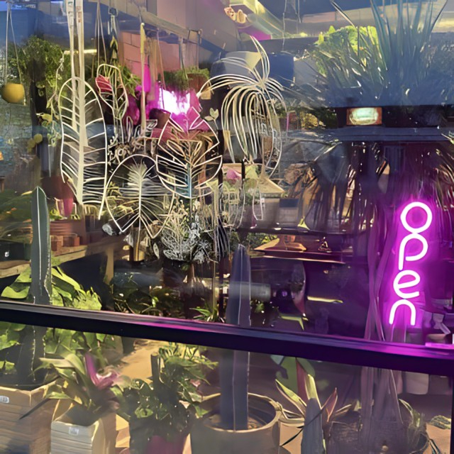 Custom Neon® open door sign @growgiesenplantshop