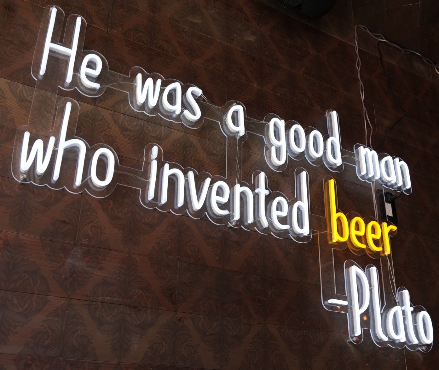 White and yellow LED neon Custom Neon® sign @craftandcarry