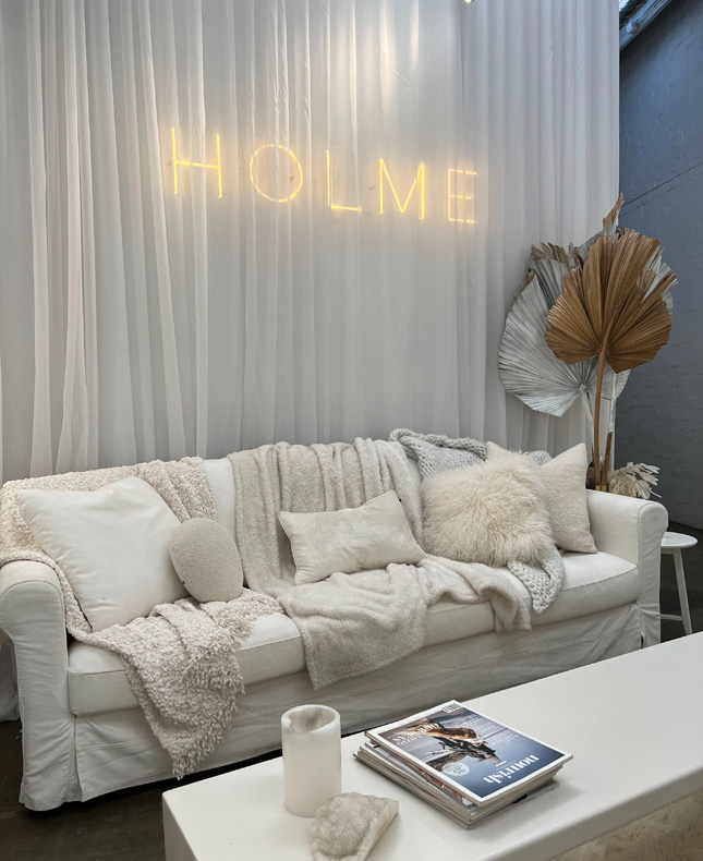 Custom Neon&reg; large mirror framed in warm white LED flex @holmebeauty @hilaryholmesmakeup
