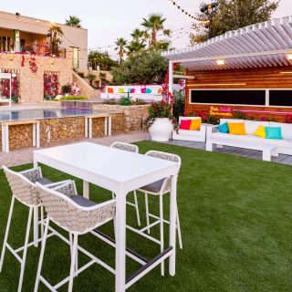 Backyard of the Love Island Australia Villa 