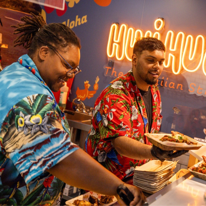 Custom Neon® LED neon and UV print logo made for @hulihuliuk as seen at @mktplce.uk