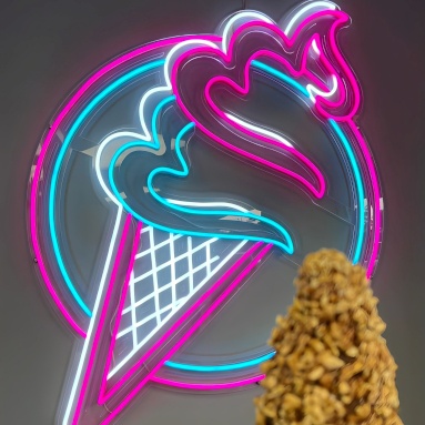 ice cream logo sign by Custom Neon® @merlamae_