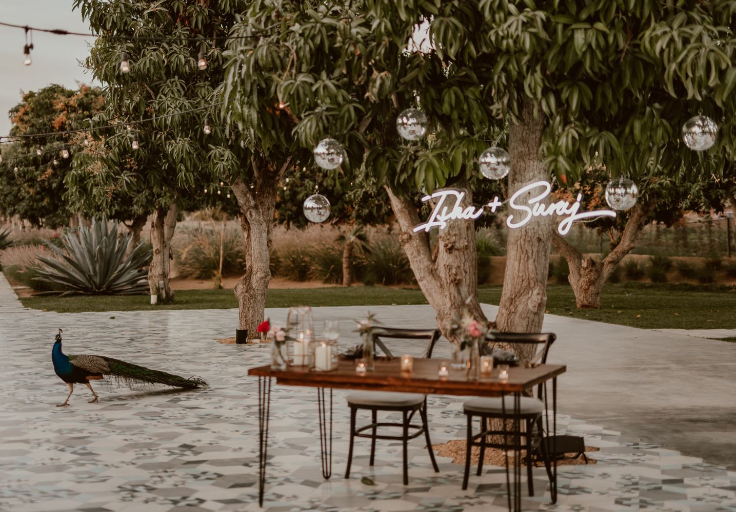 White Custom Neon® wedding name signs photo by byjulieta.com