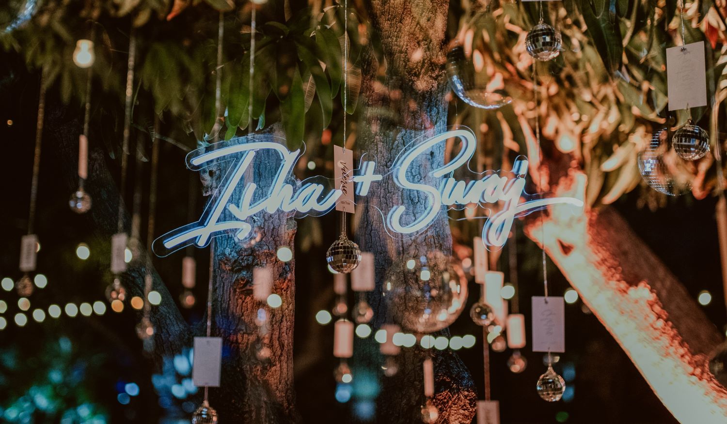 Custom Neon® couples names sign for @isha_suraj
