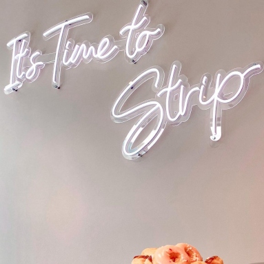 It's time to strip Custom Neon® tagline sign @striphairremovalexperts