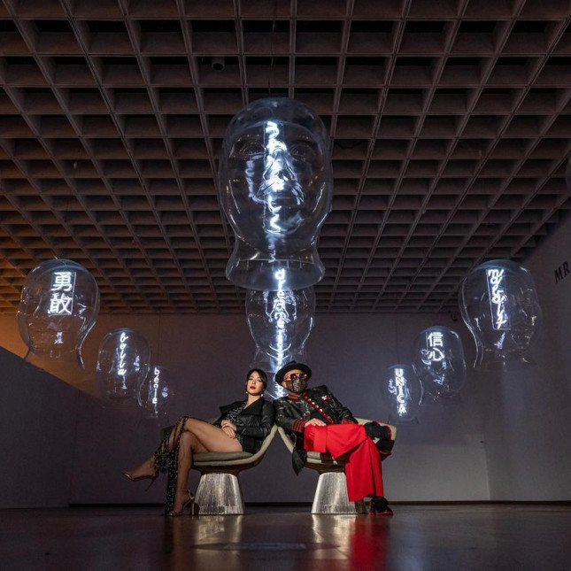 Custom Neon&reg; colour-changing signs in art display by jefre_artist as seen at @orlandomuseumofart