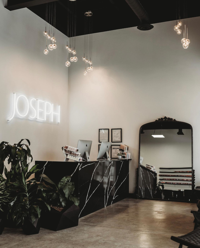 Custom Neon&reg; white sign @josephmccormickhair @josephthesalon