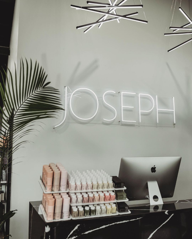Custom Neon&reg; white sign @josephmccormickhair @josephthesalon