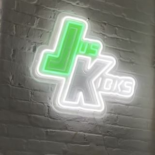 Custom Neon® green and white logo