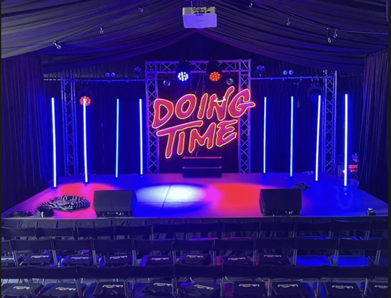 Custom Neon® color changing stage sign @karenfromfinance