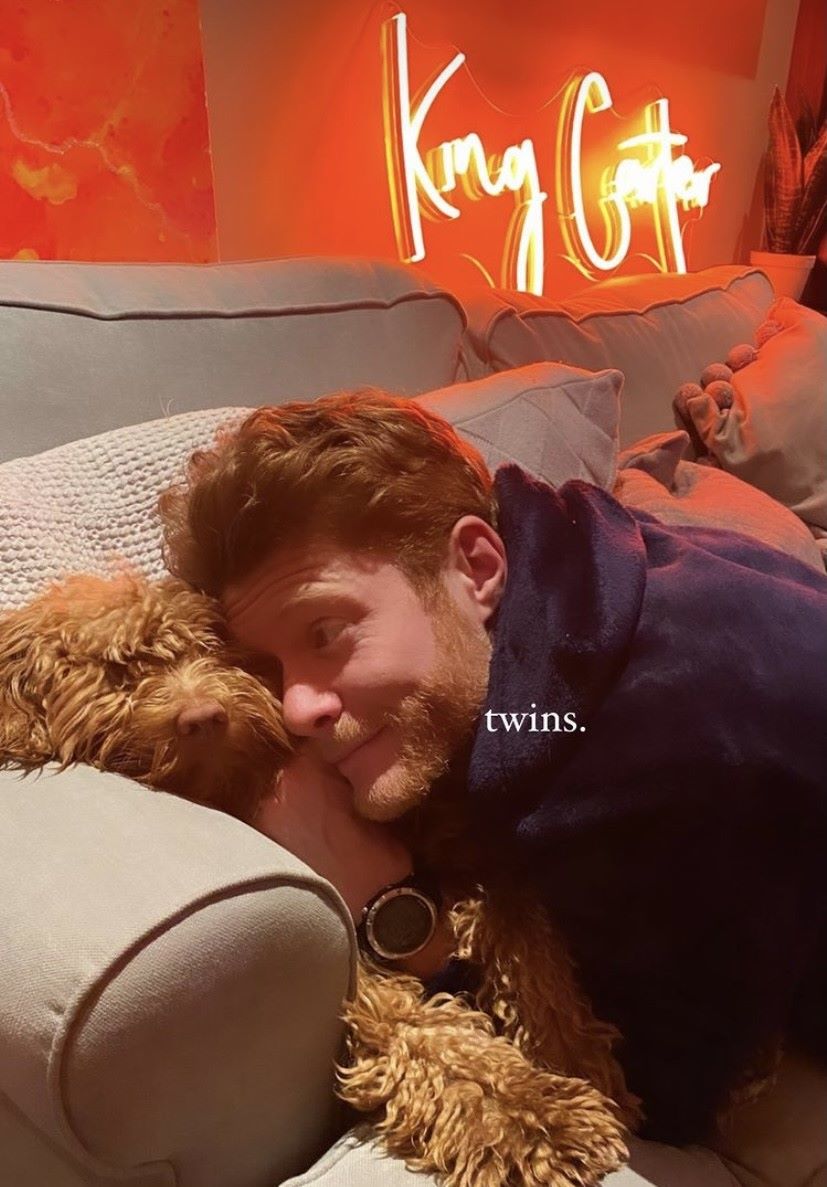 Orange Custom Neon® personalised sign on living room wall @chessieking