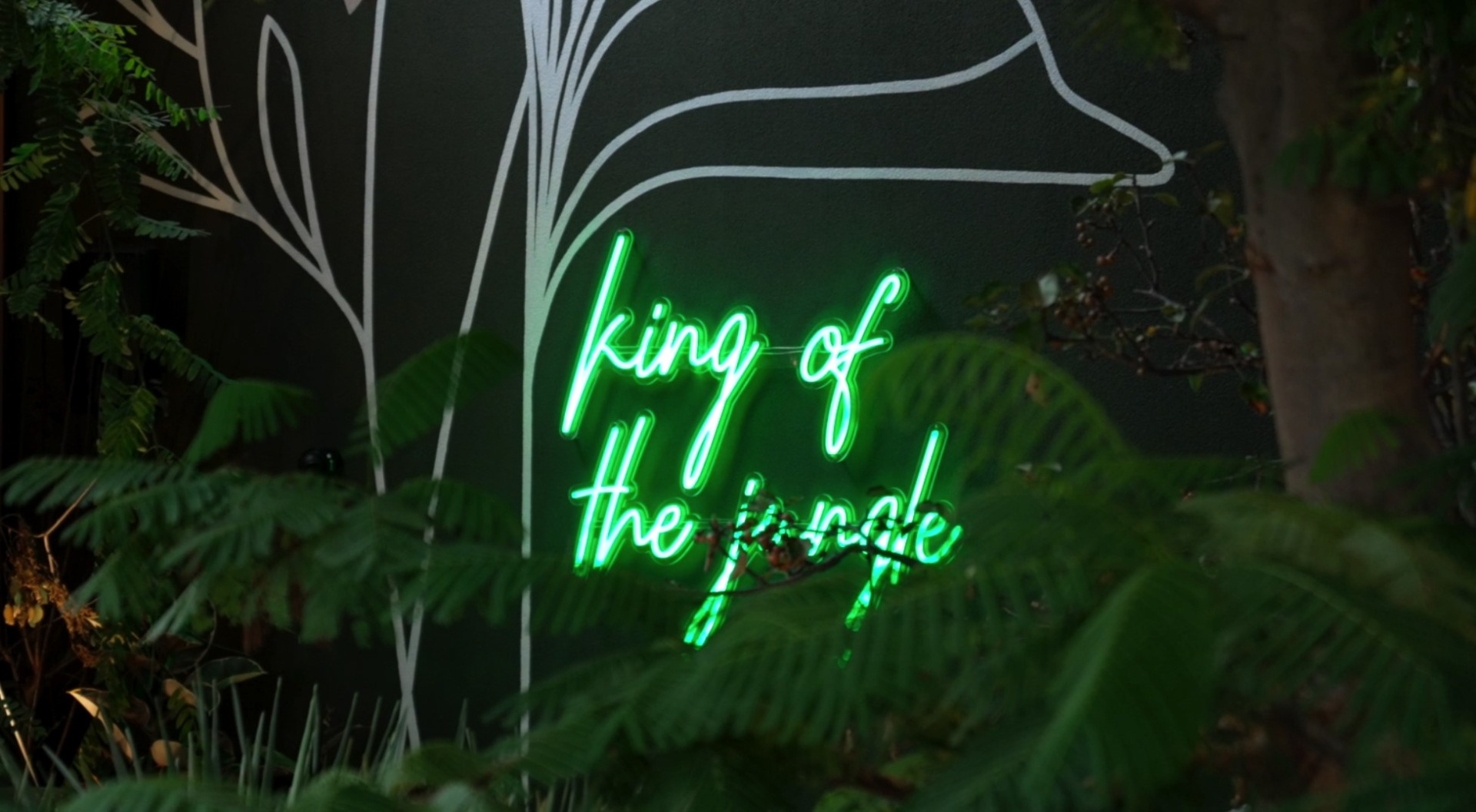 Custom Neon® green King of the Jungle sign @thebeaufortperth