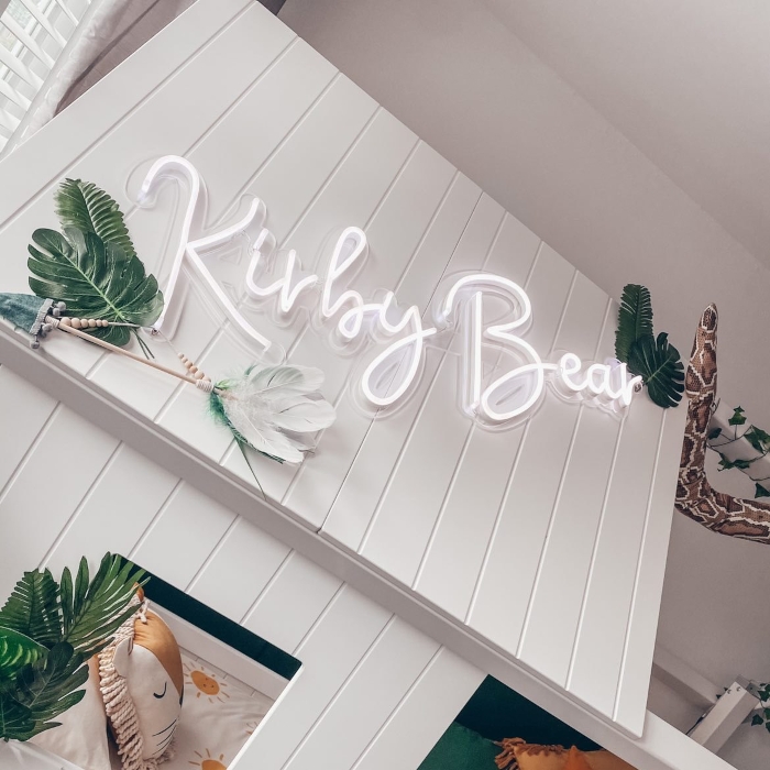 Custom Neon® kids bedroom name sign @keepingitkirby