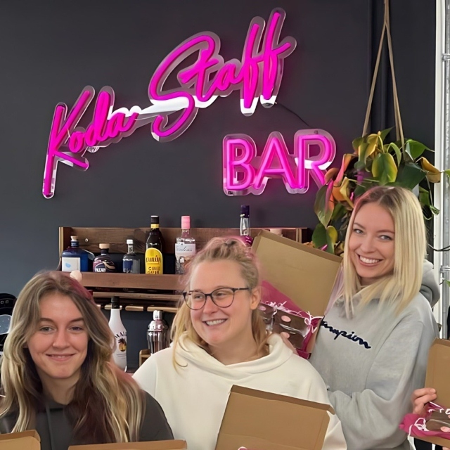 Pink Custom Neon® quote sign @kodastaffrec