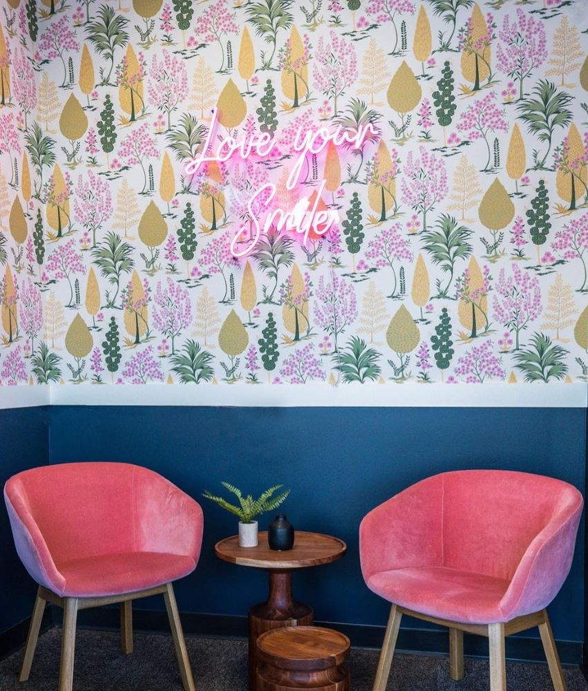 Pink Love Your Smile quote sign by Custom Neon® @kyleortho