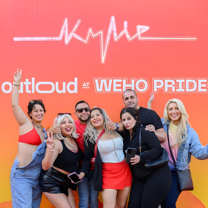 Custom Neon® event sign made for the @officiallyoutloud music festival featuring @kylieminogue during @wehopride