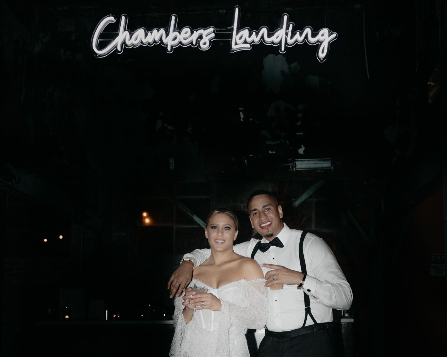 Bright white Custom Neon® wedding sign @laurenelyce @reverweddings