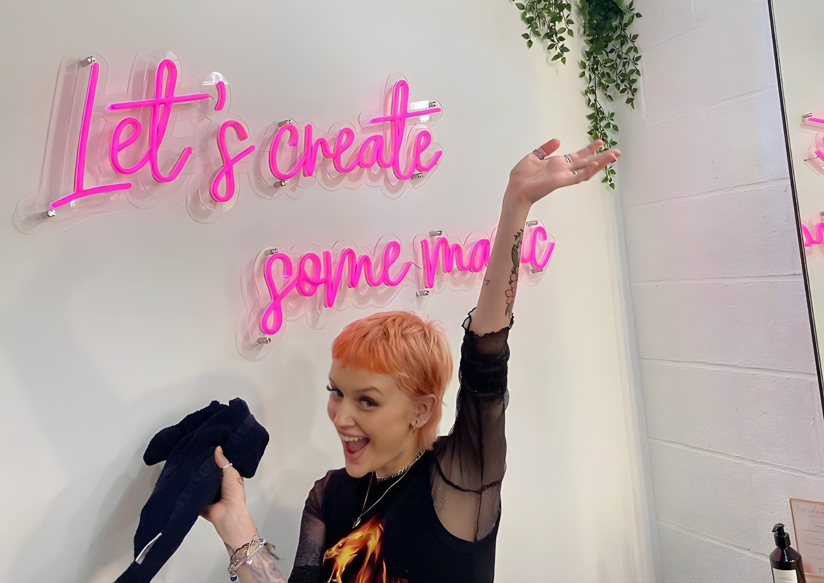 Let's create some magic Custom Neon® large pink quote sign @dkc_hairlounge