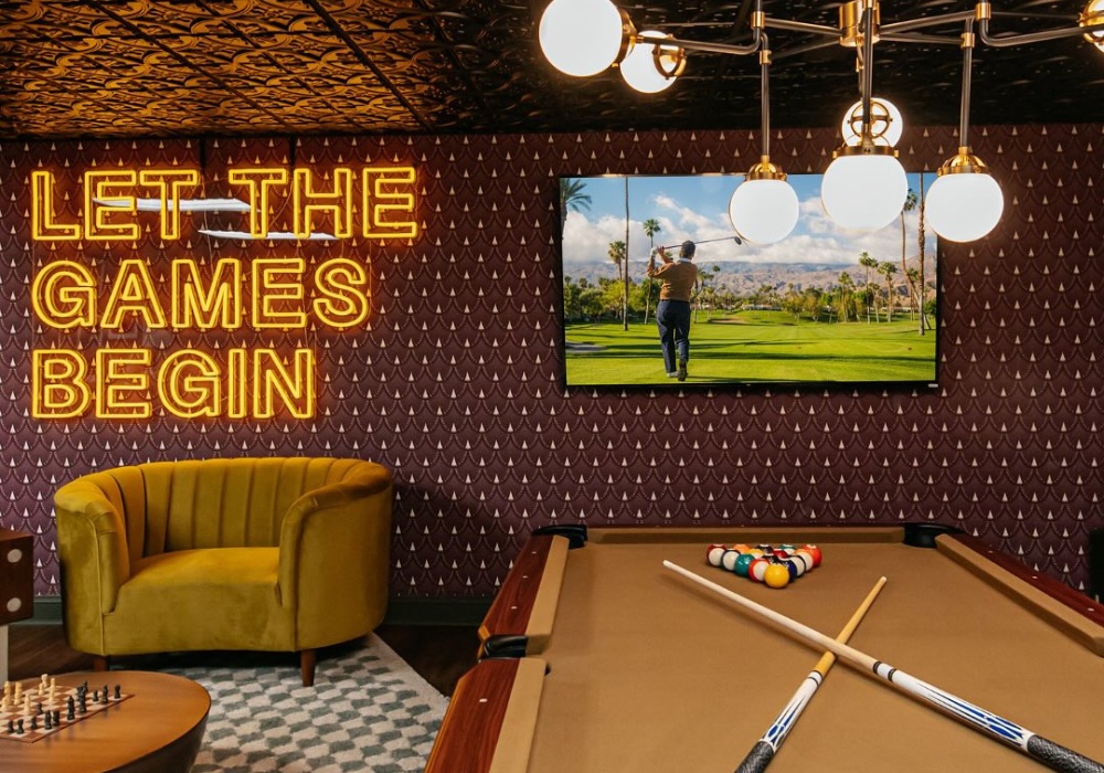 Yellow Custom Neon® games room signage @somerled.designs