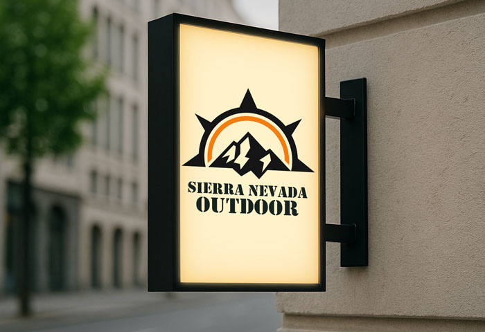 Double sided light box sign Sierra Nevada Outdoor