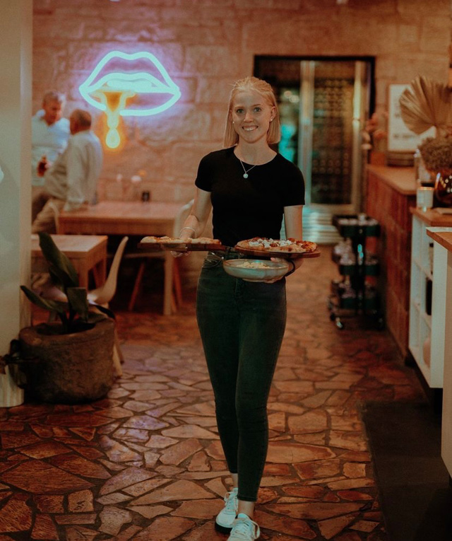 Pink lips LED neon art by Custom Neon&reg; @down_thelane