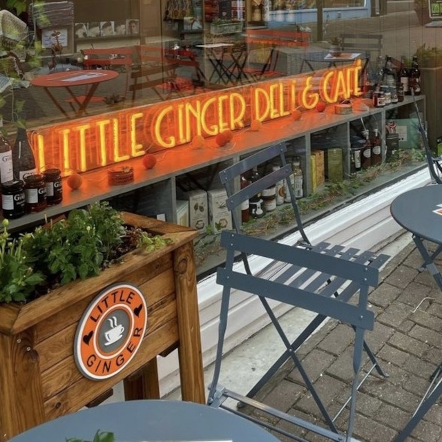 Little Ginger Deli & Cafe window sign by Custom Neon® @littlegingerdeli