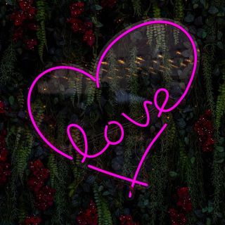 Custom Neon® Love sign in the Love Island Australia Villa