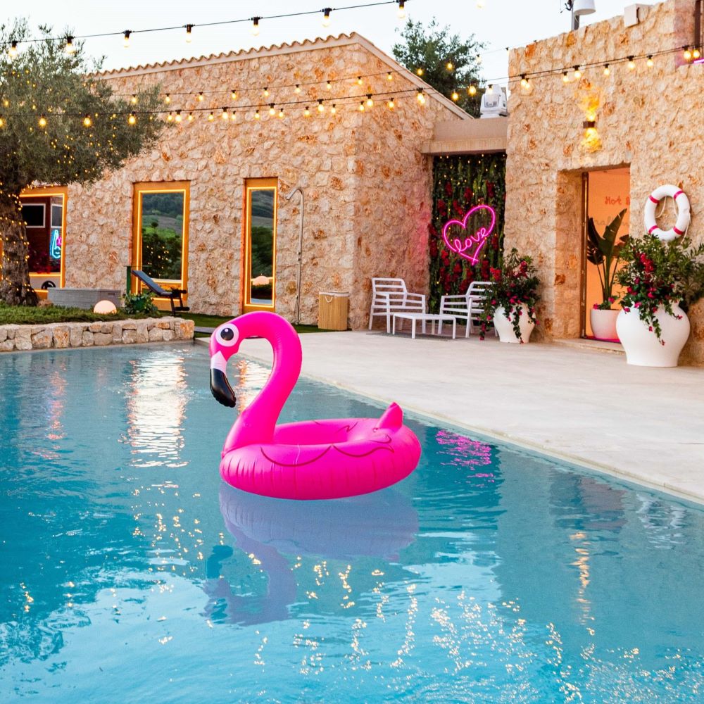 Custom Neon® pink love heart made for Love Island Australia Season 4