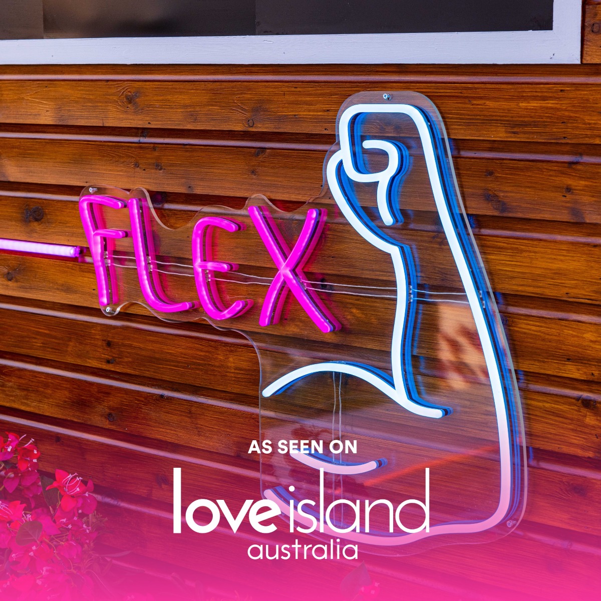 Custom Neon® art Flex as seen on Love Island Australia