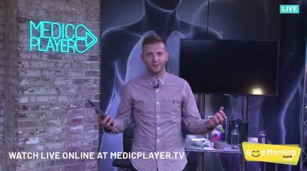 Custom Neon® blue logo sign @medicplayer