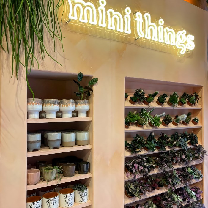 Mini Things Custom Neon® warm white product wayfinding sign @nice.things.plant.store