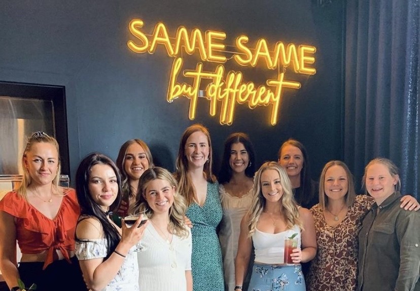 Dark yellow Custom Neon® selfie wall sign @mrumamis