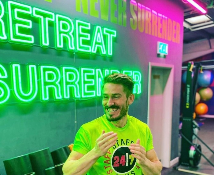 Custom Neon® large green motivational sign @247fitnessgym