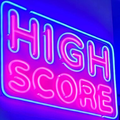 Custom Neon® pink and blue LED neon gamer wall sign