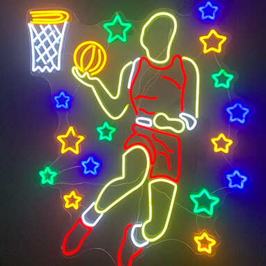 Custom Neon® large basketball player LED neon artwork