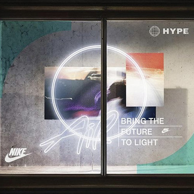 Nike Air shopfront light sign on Pitt St made by Custom Neon®