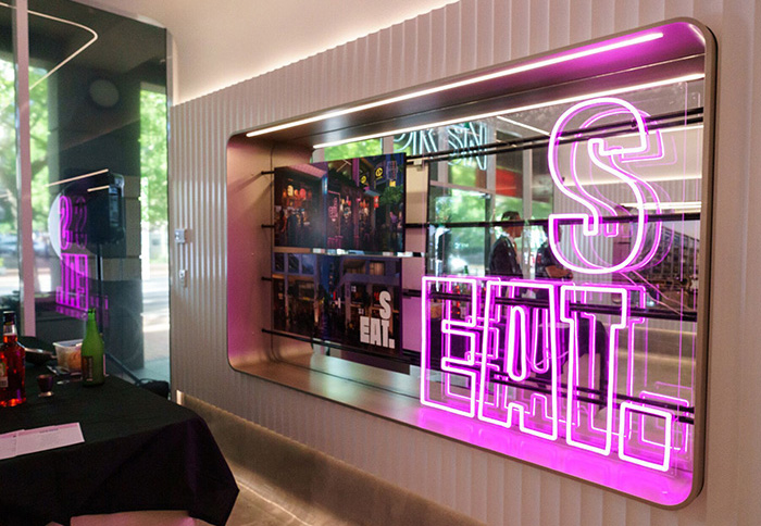 Custom Neon® commercial signage for a food vendor