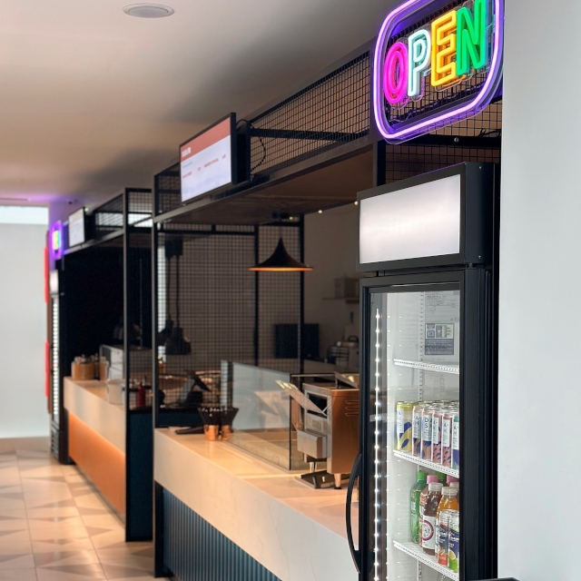 Cafe open sign by Custom Neon® @cebasolutions