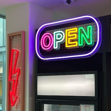 Cafe open sign by Custom Neon® @cebasolutions