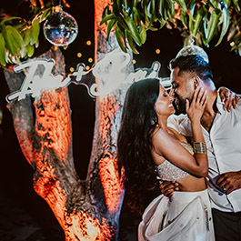 Custom Neon® outdoor wedding name sign