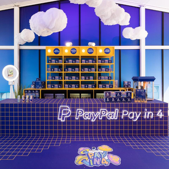 Custom Neon® PayPal Pay in 4 logo sign @seekeragency